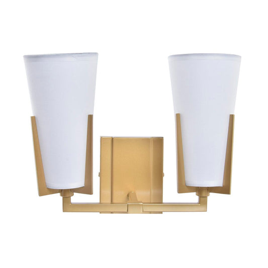 Lámpara de Pared DKD Home Decor Cristal Dorado Metal Poliéster Blanco (30 x 18 x 23 cm)