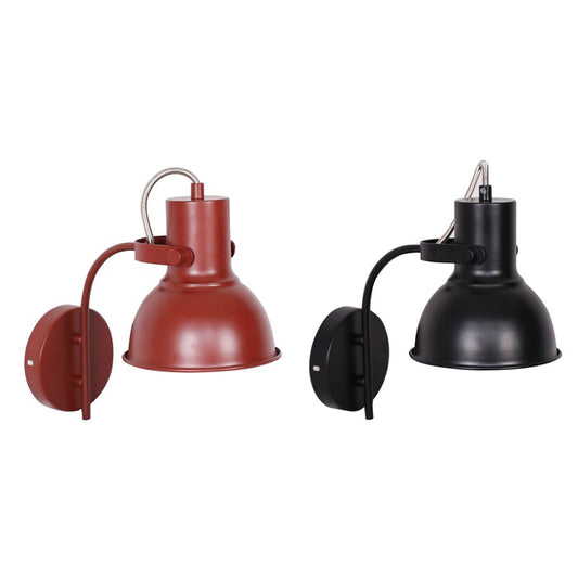 Lámpara de Pared DKD Home Decor Rojo Negro Metal (15 x 20 x 28 cm) (2 Unidades)