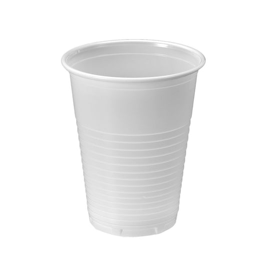 Set de vasos reutilizables Algon Blanco 220 ml (50 Unidades)
