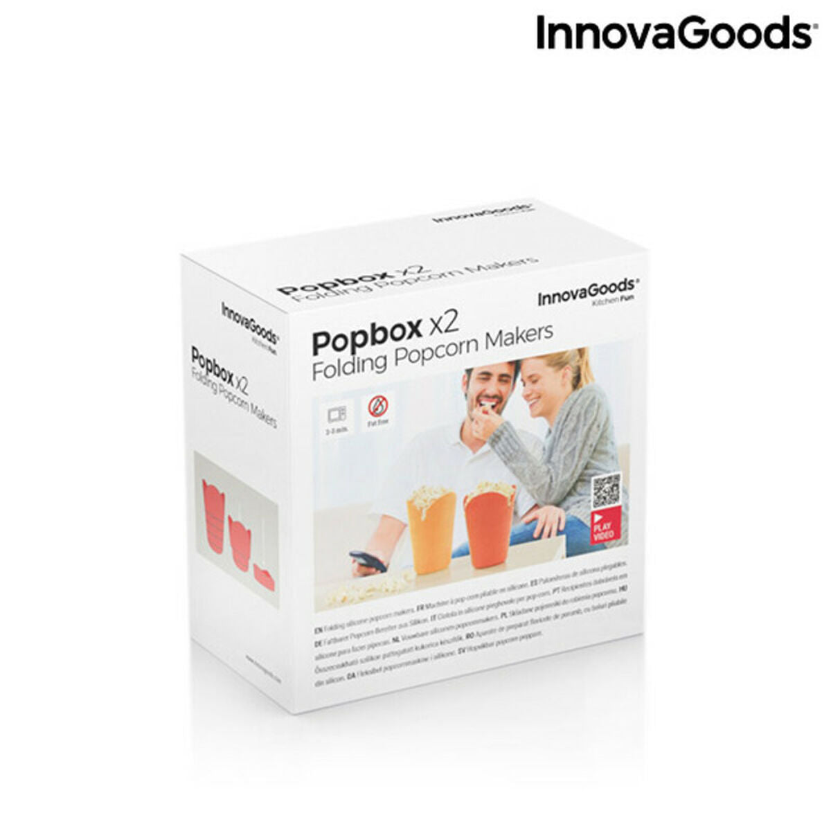 Pack de 2 Palomiteras de Silicona microondas Popbox