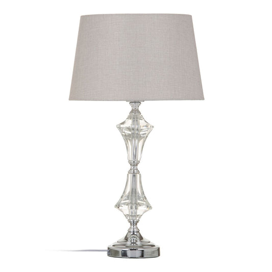 Lámpara de mesa 32 x 32 x 57 cm Cristal Plata
