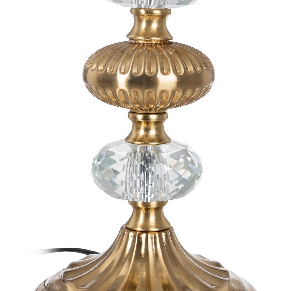 Lámpara de mesa 30 x 30 x 52 cm Tejido Sintético Dorado Metal