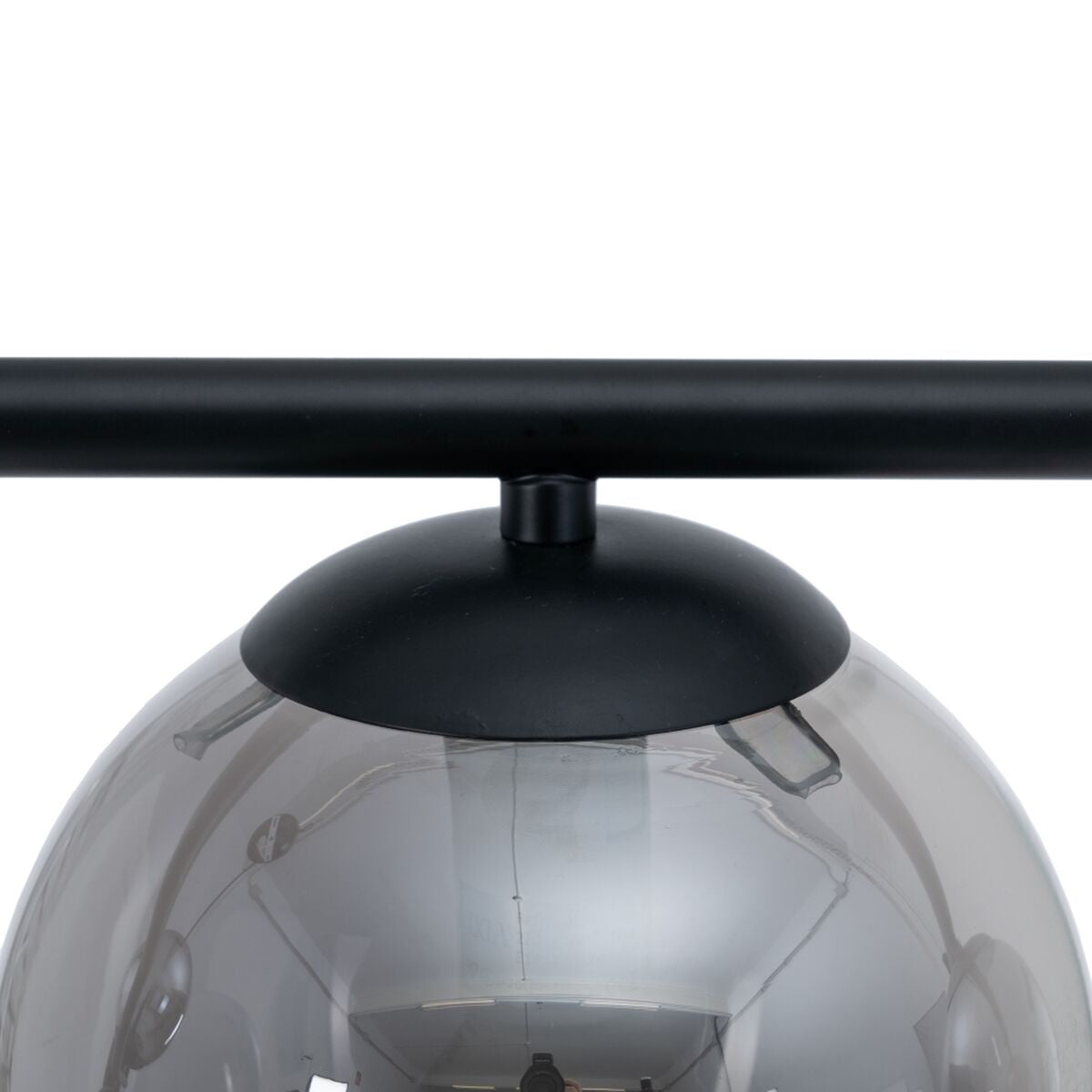 Lámpara de Techo 100 x 15 x 30 cm Cristal Negro Metal