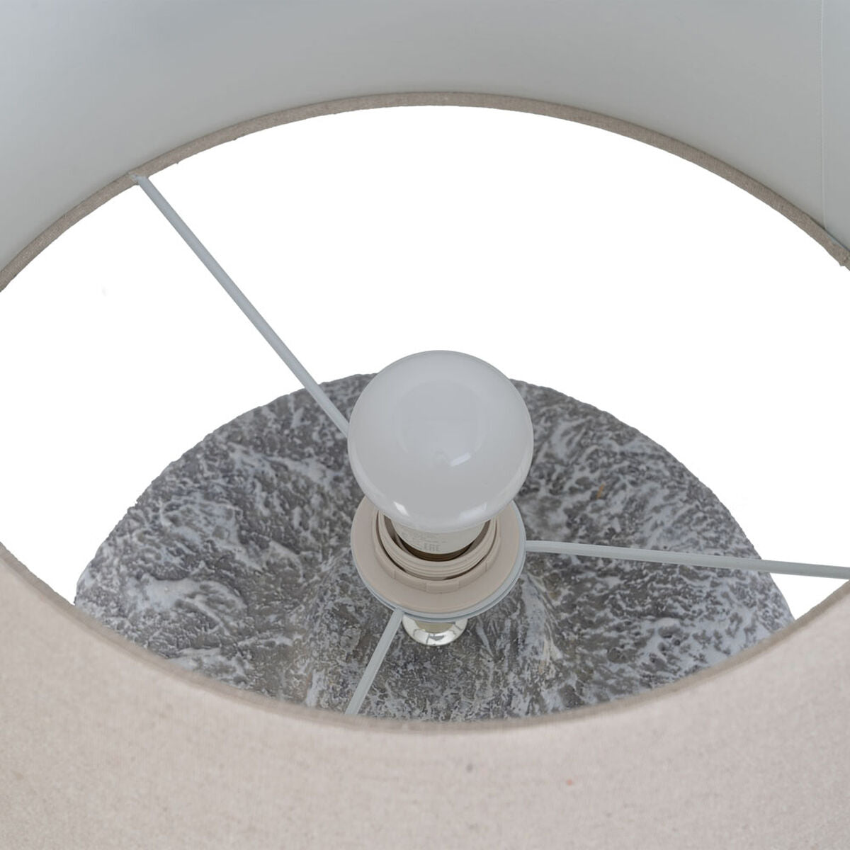 Lámpara de mesa Cerámica Gris 40 x 40 x 55 cm