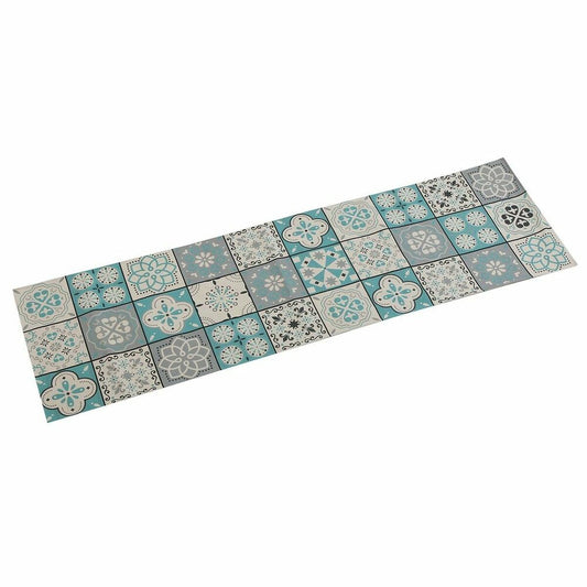 Table Runner Versa Mosaic Turquoise Polyester (44.5 x 0.5 x 154 cm)