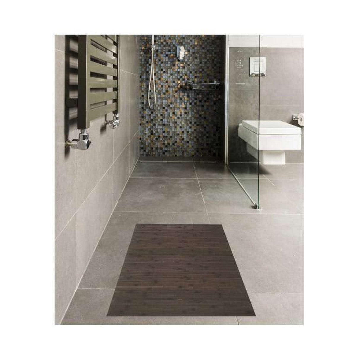 Stor Planet Dark Brown Bamboo Rug (160 x 240 cm)