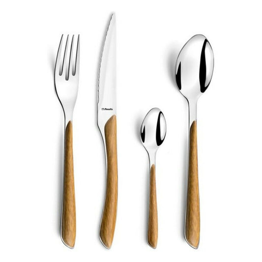 Amefa Cutlery Set Wood Metal Stainless Steel 48 Pieces