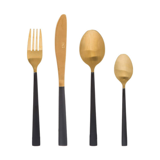 Golden Stainless Steel Cutlery (16 Pieces)