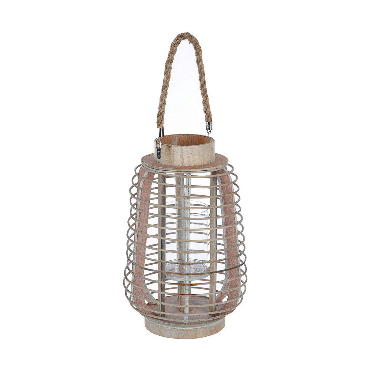 Lantern Candle Holder Rattan and Rope