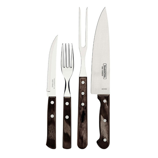 Tramontina Polywood Stainless Steel Cutlery Set, 14 Pieces