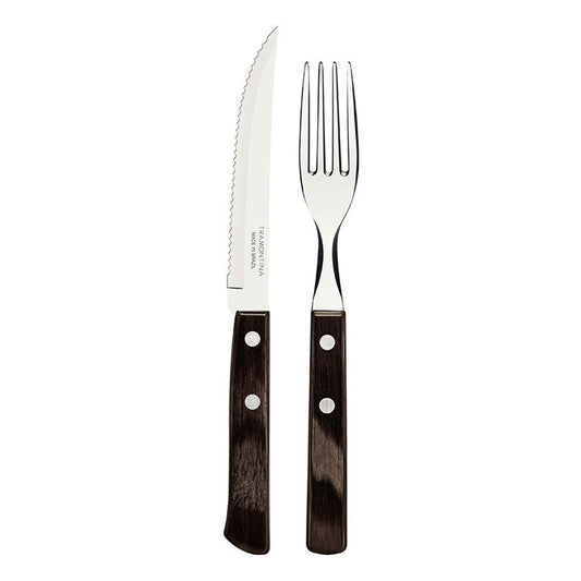 Tramontina Polywood Stainless Steel Cutlery Set, 12 Pieces