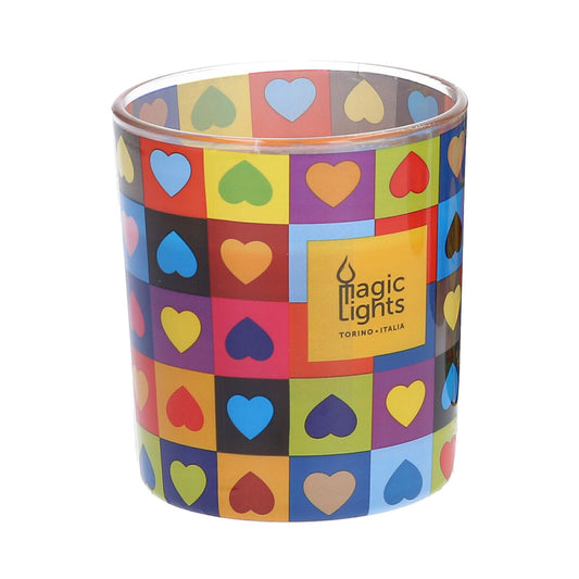 Magic Lights Hearts Candle (7.5 x 8.4 cm)