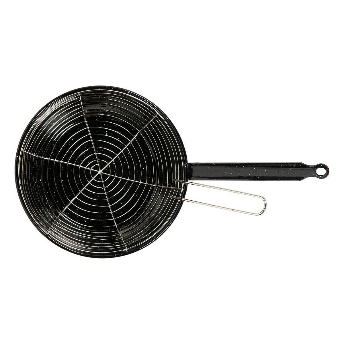 Frying Pan with Basket Vaello Black Enamelled Steel (Ø 26 cm)