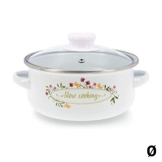 Quid Memory Casserole with Glass Lid Enameled Steel