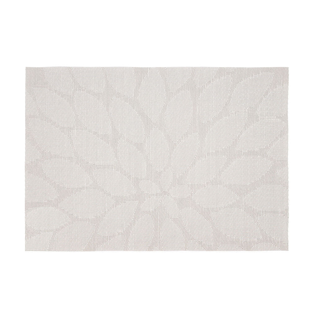 Placemat Bidasoa Ikonic Leaves Gray PVC (45 x 30 cm) (Pack 12x)