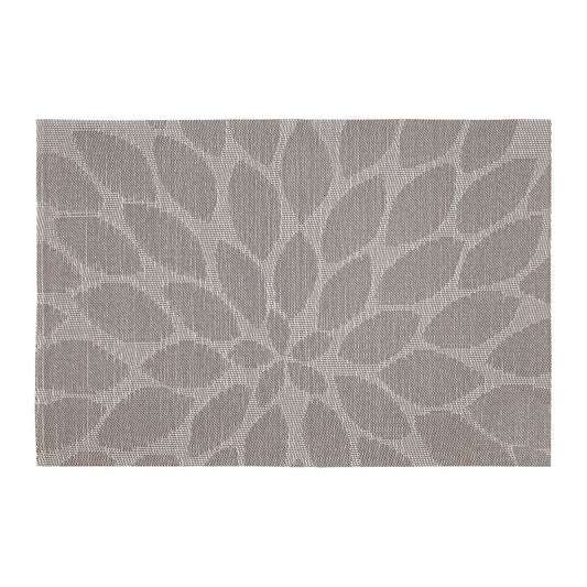 Placemat Bidasoa Ikonic Leaves Gray PVC (45 x 30 cm) (Pack 12x)