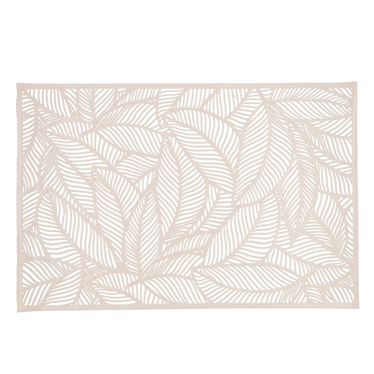 Quid Habitat Beige Textile Leaves Placemat (30 x 45 cm) (Pack 12x)