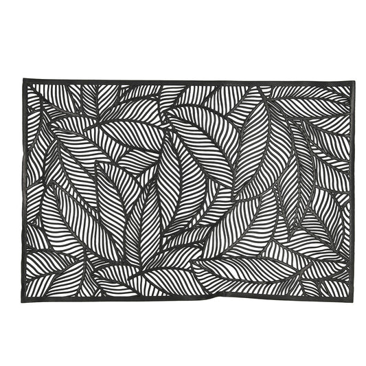 Quid Habitat Leaves Black Textile Trivet (30 x 45 cm) (Pack 12x)