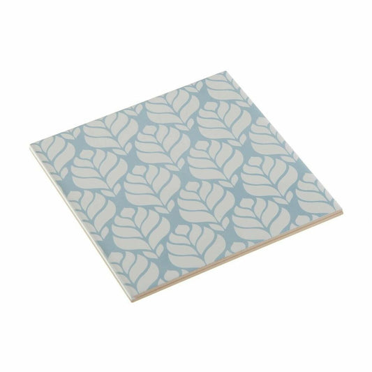 Trivet de cerâmica Versa Ice Blue (15 x 0,7 x 15 cm)