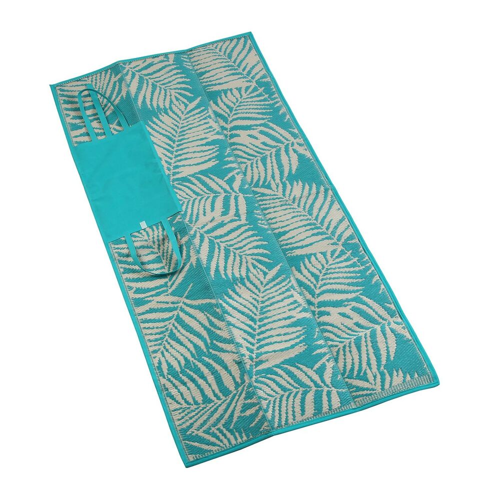 Turquoise Versa Rug 90 x 1 x 180 cm Cotton Polypropylene