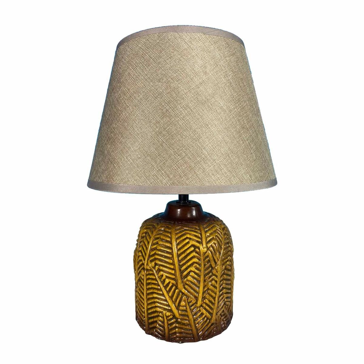 Table lamp Versa Hosto Yellow Ceramic Textile (22.5 x 33 x 12.5 cm)