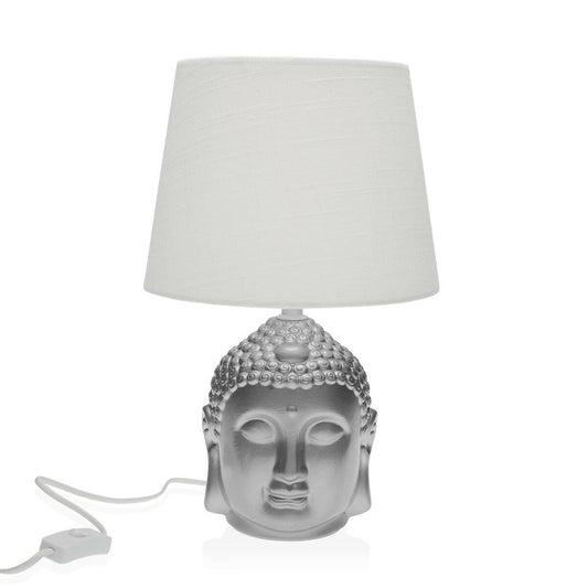 Table lamp Versa Silver Porcelain Buddha (21 x 33 x 21 cm)