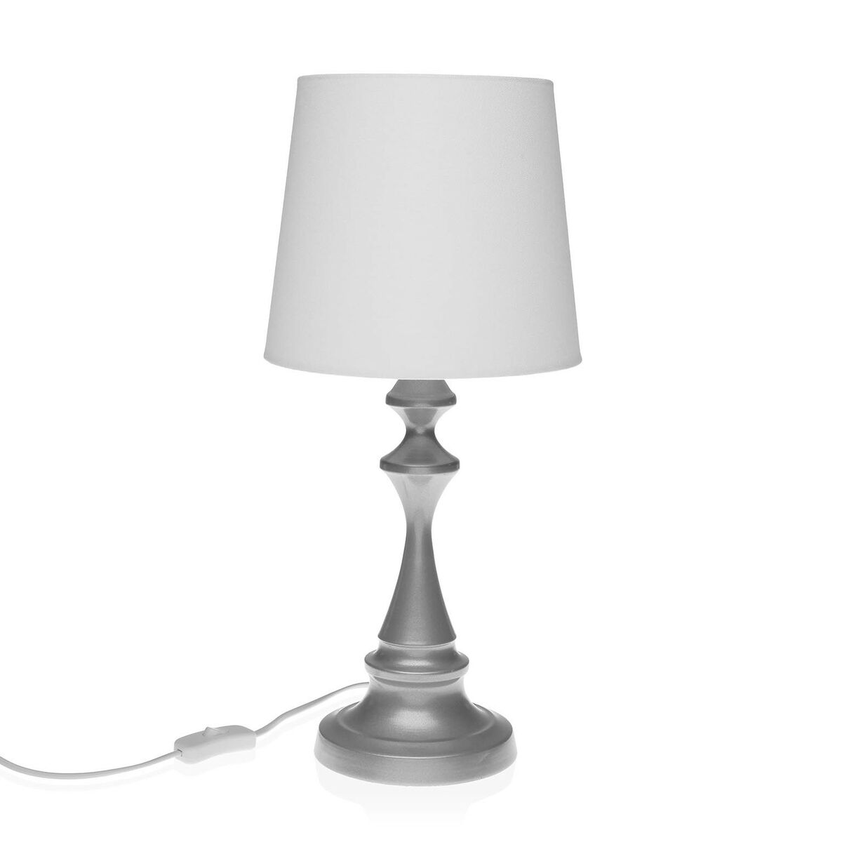 Table lamp Versa Gene Gray 23 x 49 cm Metal