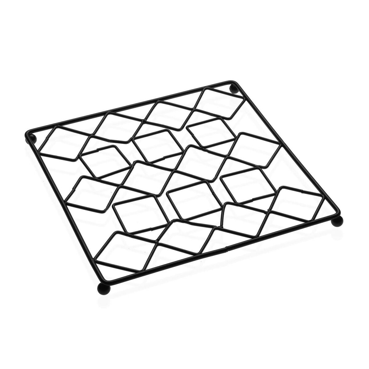 Trivet Versa Black Metal Steel (20 x 1 x 20 cm)