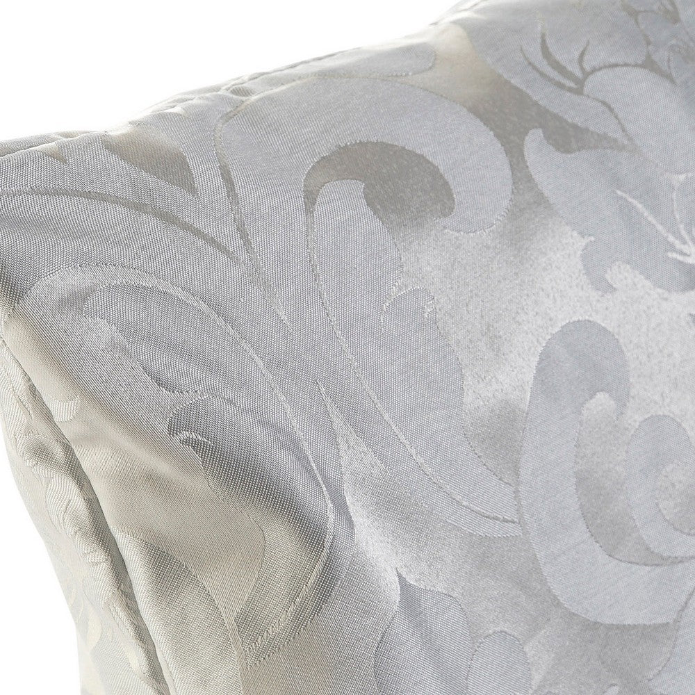 Pearl Gray Cushion Damask Drawing 50x30 cms