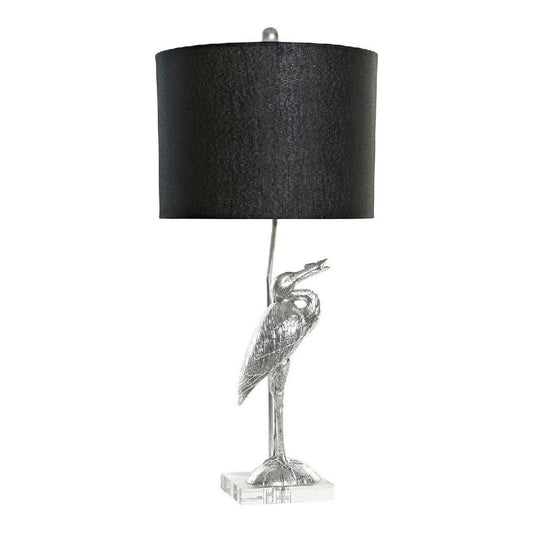 Table lamp DKD Home Decor Black Silver Polyester Acrylic Resin 220 V 60 W (33 x 33 x 74 cm)