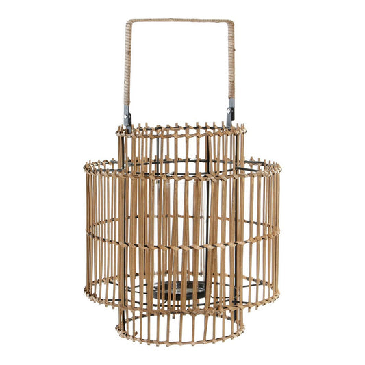 DKD Home Decor Metal Bamboo Candle Holder (30 x 30 x 32 cm)
