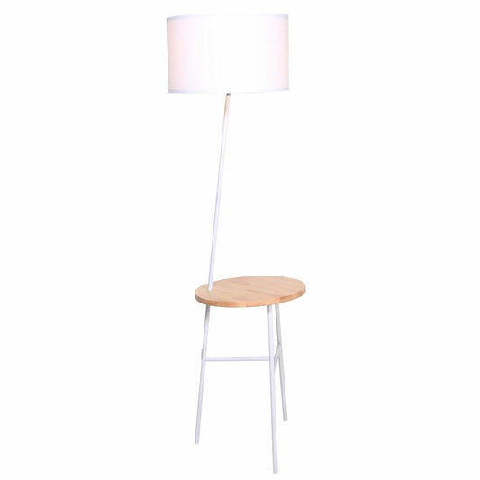 Floor Lamp DKD Home Decor White Brown Polyester Metal Pine (40 x 65 x 152 cm)