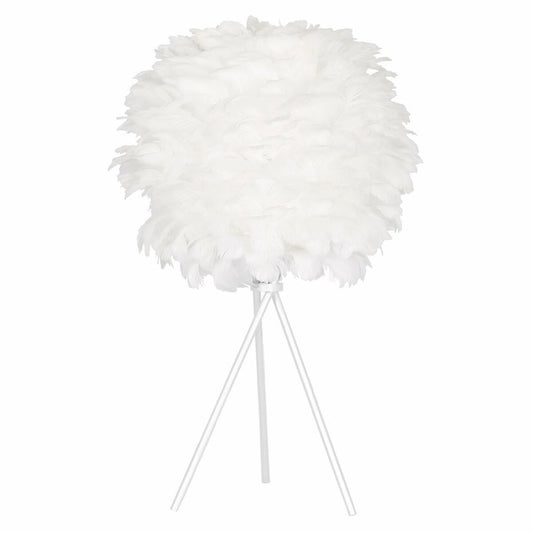 Lámpara de mesa DKD Home Decor Blanco Metal Pluma (42 x 42 x 60 cm)