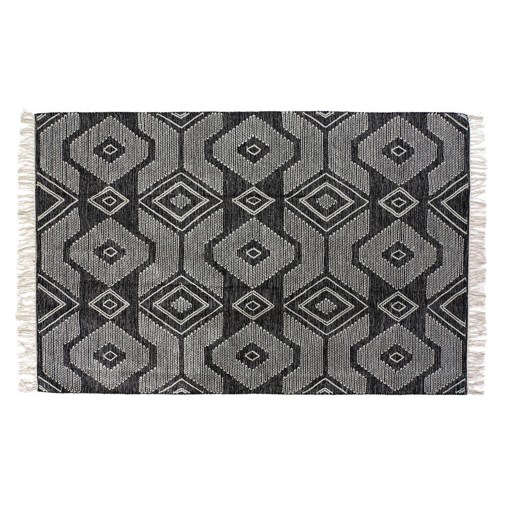 Alfombra DKD Home Decor Blanco Negro Algodón (160 x 230 x 1 cm)