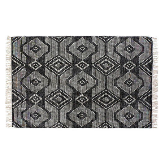 Tapete DKD Home Decor branco algodão preto (160 x 230 x 1 cm)