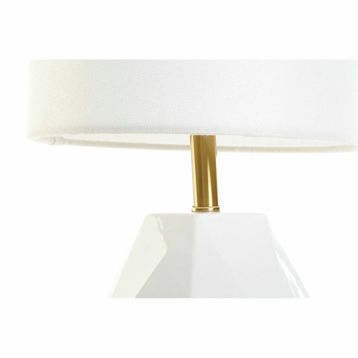 Table lamp DKD Home Decor White Polyester Metal Ceramic 220 V Gold 50 W (20 x 20 x 37 cm)