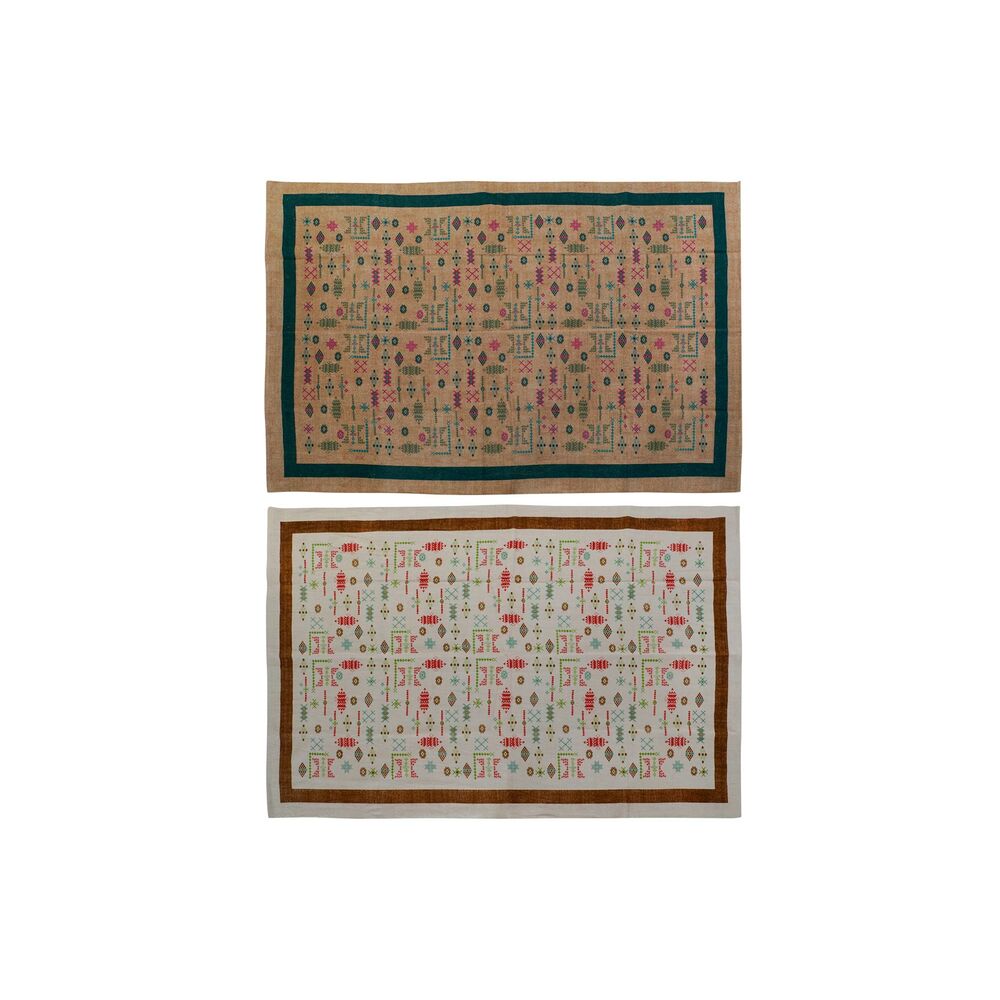 Tapete Ikat branco para decoração de casa DKD (160 x 230 x 0,4 cm) (2 unidades)