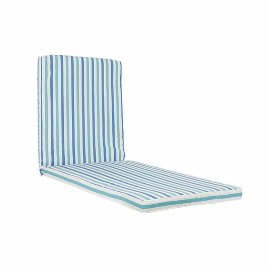 Almofada para decoração de casa DKD Listras Branco Azul Céu (190 x 60 x 5 cm)