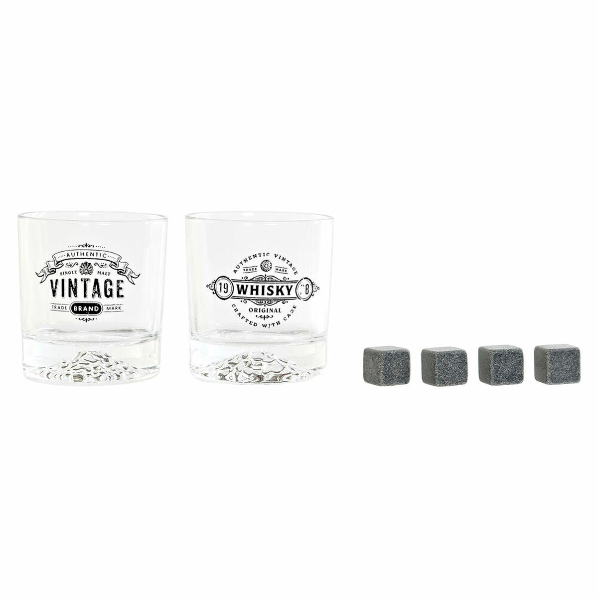 Conjunto de copos DKD Home Decor Crystal Stone (320 ml) (6 unid.)