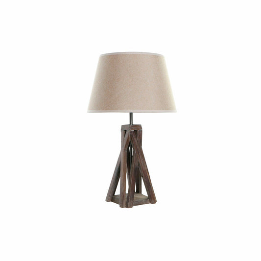 Table lamp DKD Home Decor Wood Cotton Dark Brown (35 x 35 x 56 cm)