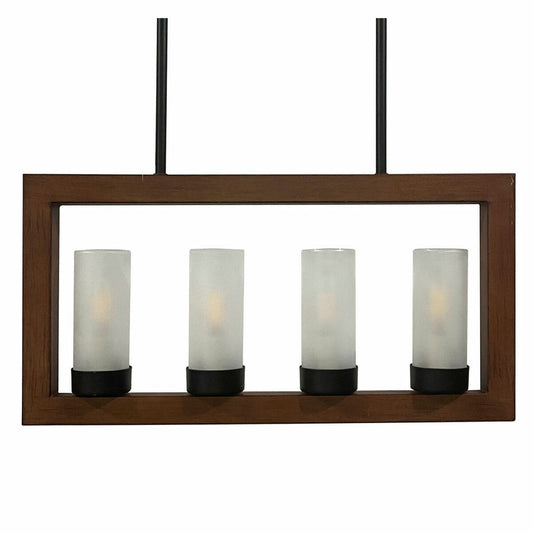 Ceiling Lamp DKD Home Decor Brown Aluminum Glass (52 x 6 x 26 cm)