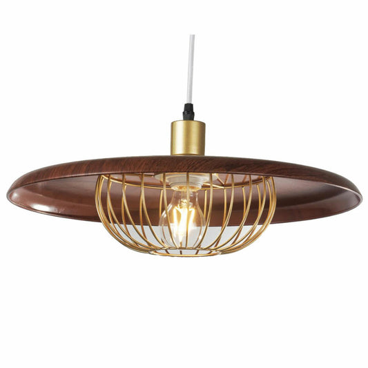 Ceiling Lamp DKD Home Decor Brown Metal Gold (45 x 45 x 18 cm)