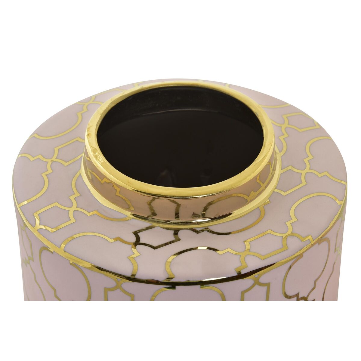 DKD Home Decor Porcelain Vase Rose Gold Oriental (18 x 18 x 16 cm)