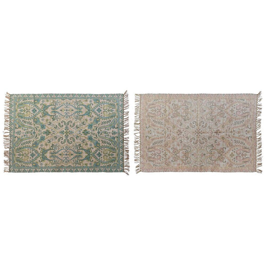Carpet DKD Home Decor Red Green Arabic (120 x 180 x 0.5 cm) (2 Units)