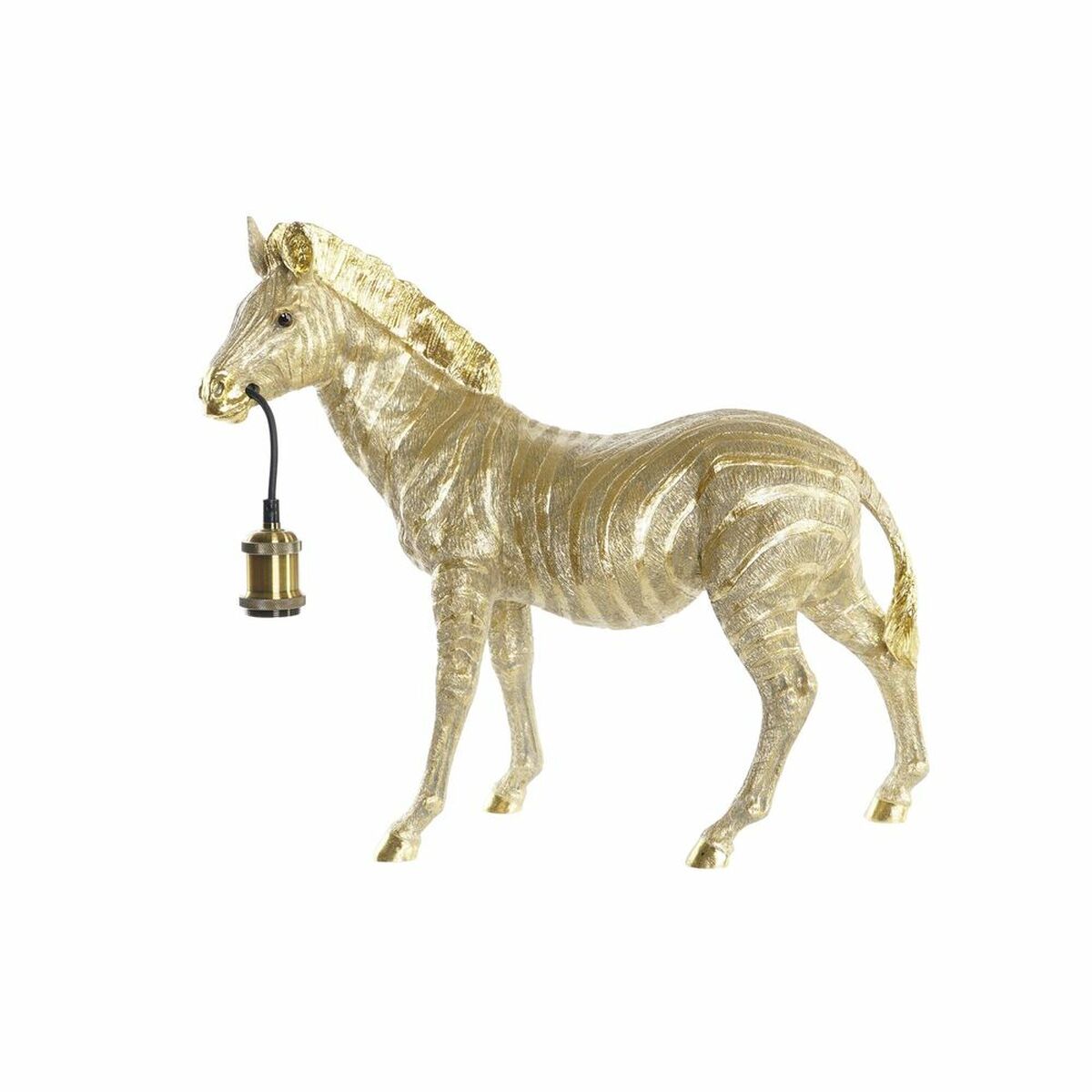 Candeeiro de mesa DKD Home Decor Zebra Gold 220 V 50 W Moderno (55 x 22 x 51 cm)