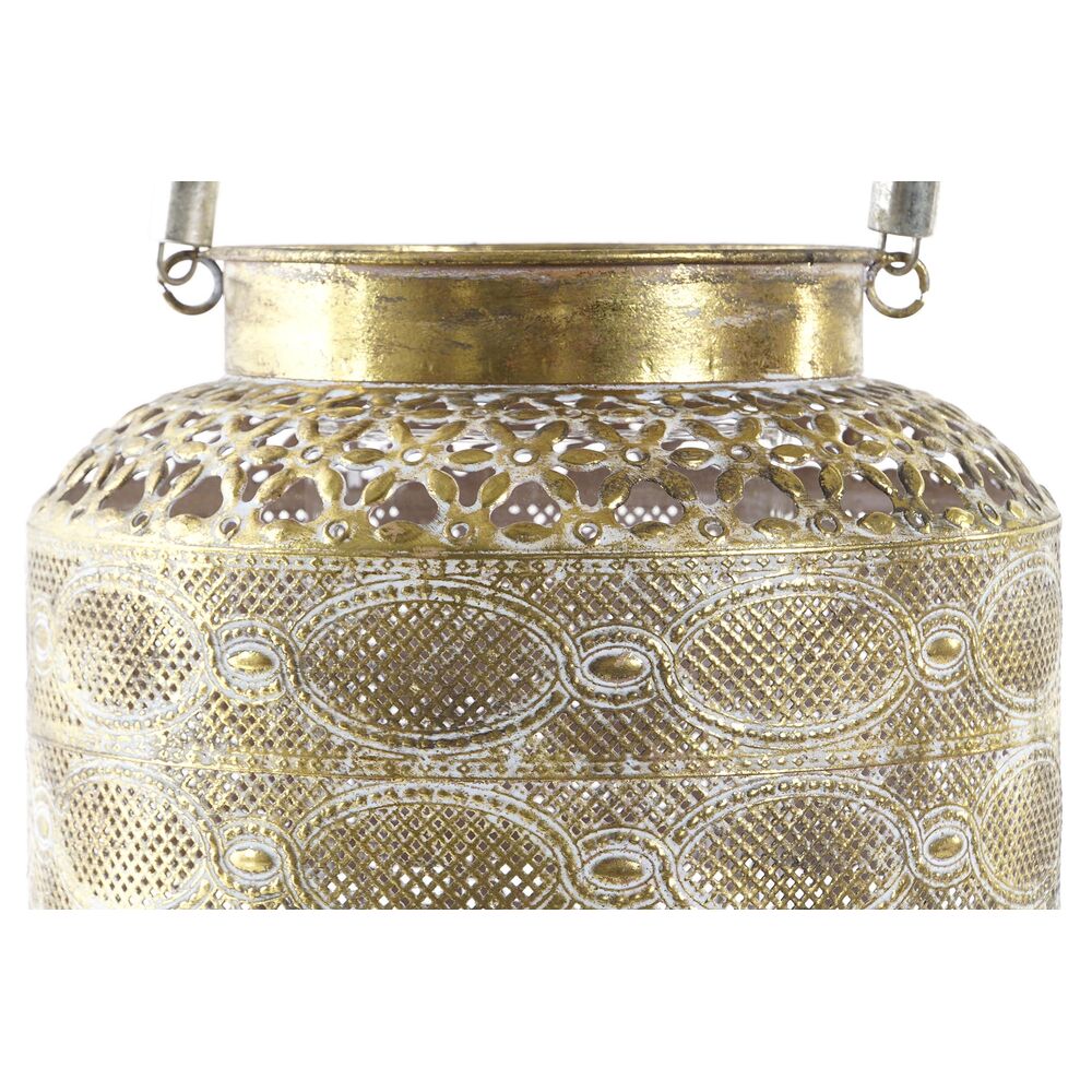 Lantern DKD Home Decor Aged finish Glass Gold Metal (26.5 x 26.5 x 22 cm)