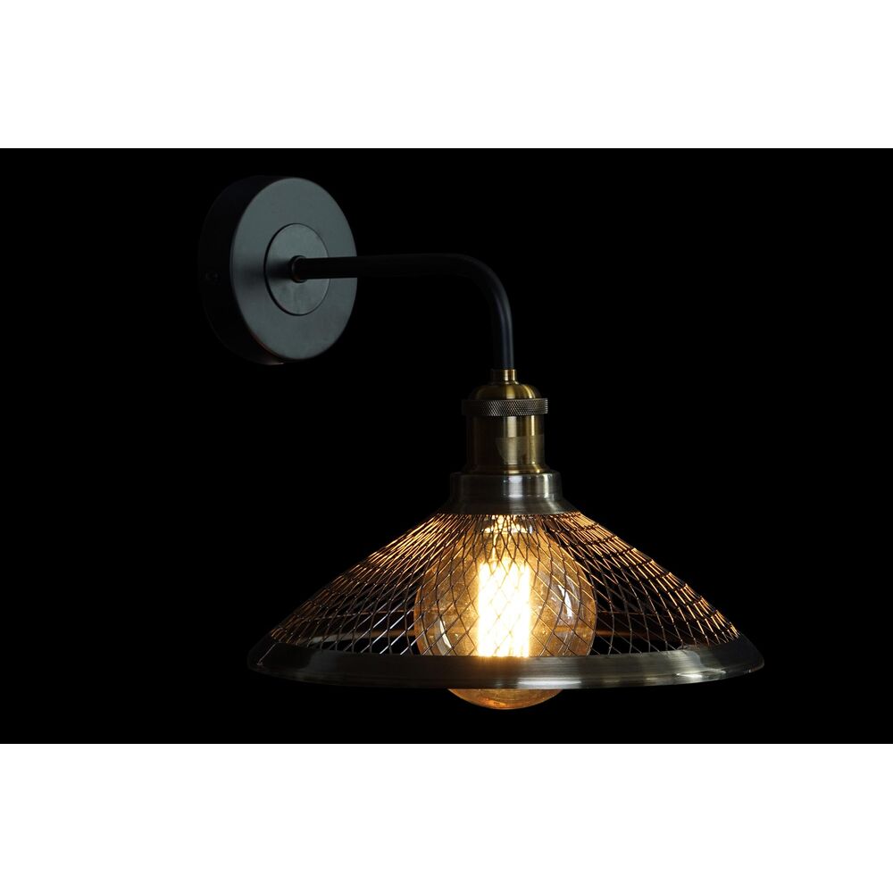 Luminária de parede DKD Home Decor Black Gold Metal 220 V 50 W (27 x 28 x 28 cm)