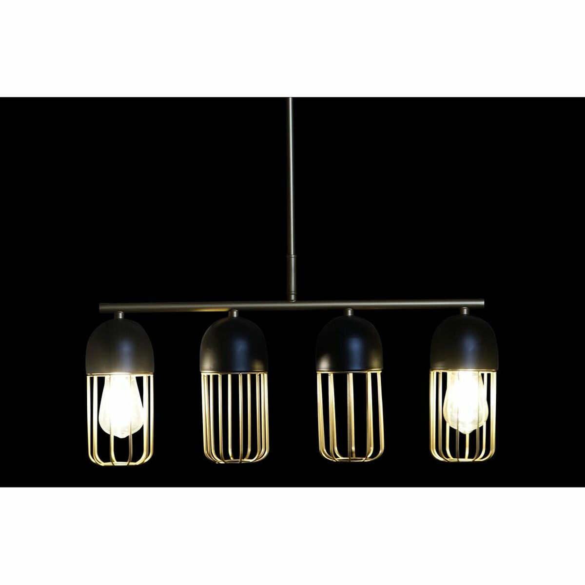 Luminária de teto DKD Home Decor Preto Dourado 220 V 50 W (60 x 11 x 26 cm)