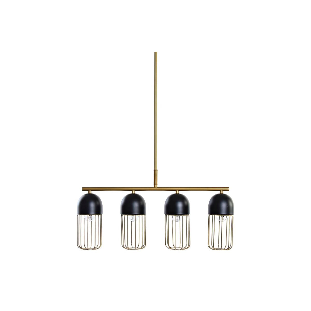 Ceiling Lamp DKD Home Decor Black Gold 220 V 50 W (60 x 11 x 26 cm)