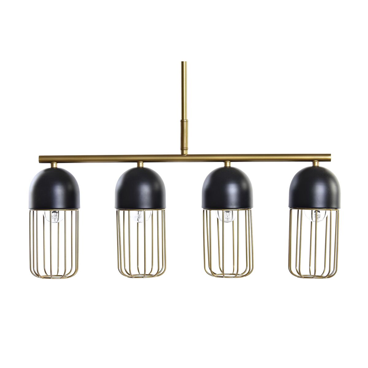 Ceiling Lamp DKD Home Decor Black Gold 220 V 50 W (60 x 11 x 26 cm)